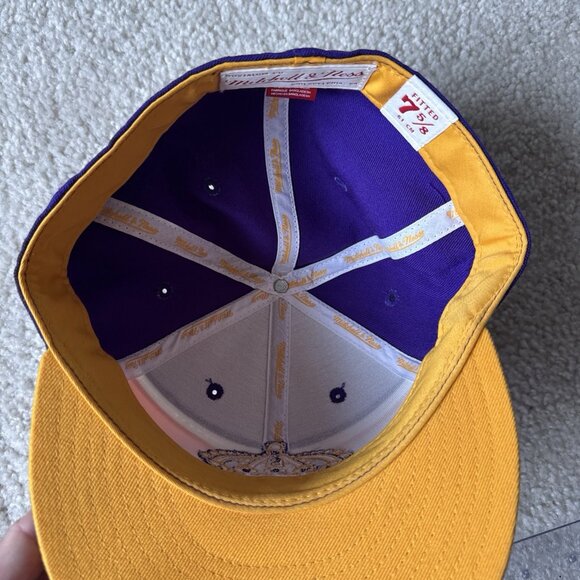 LA Kings Vintage Mitchell & Ness Purple Yellow Crown Hat 7 5/8 NHL Nostalgia - Picture 8 of 8